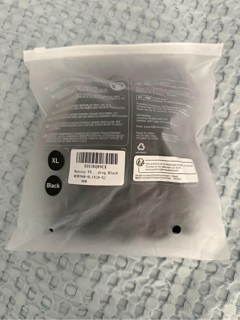 Seamless Maternity/Nursing Bra in Black